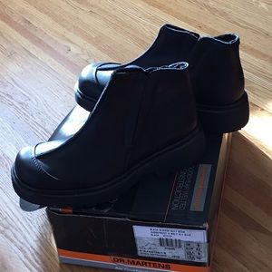 Dr Martens black slicker butt seam gussetboot